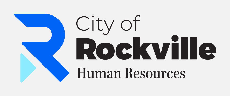Human Resources Department Logo Logo for the City of Rockville Human Resources featuring a stylized blue